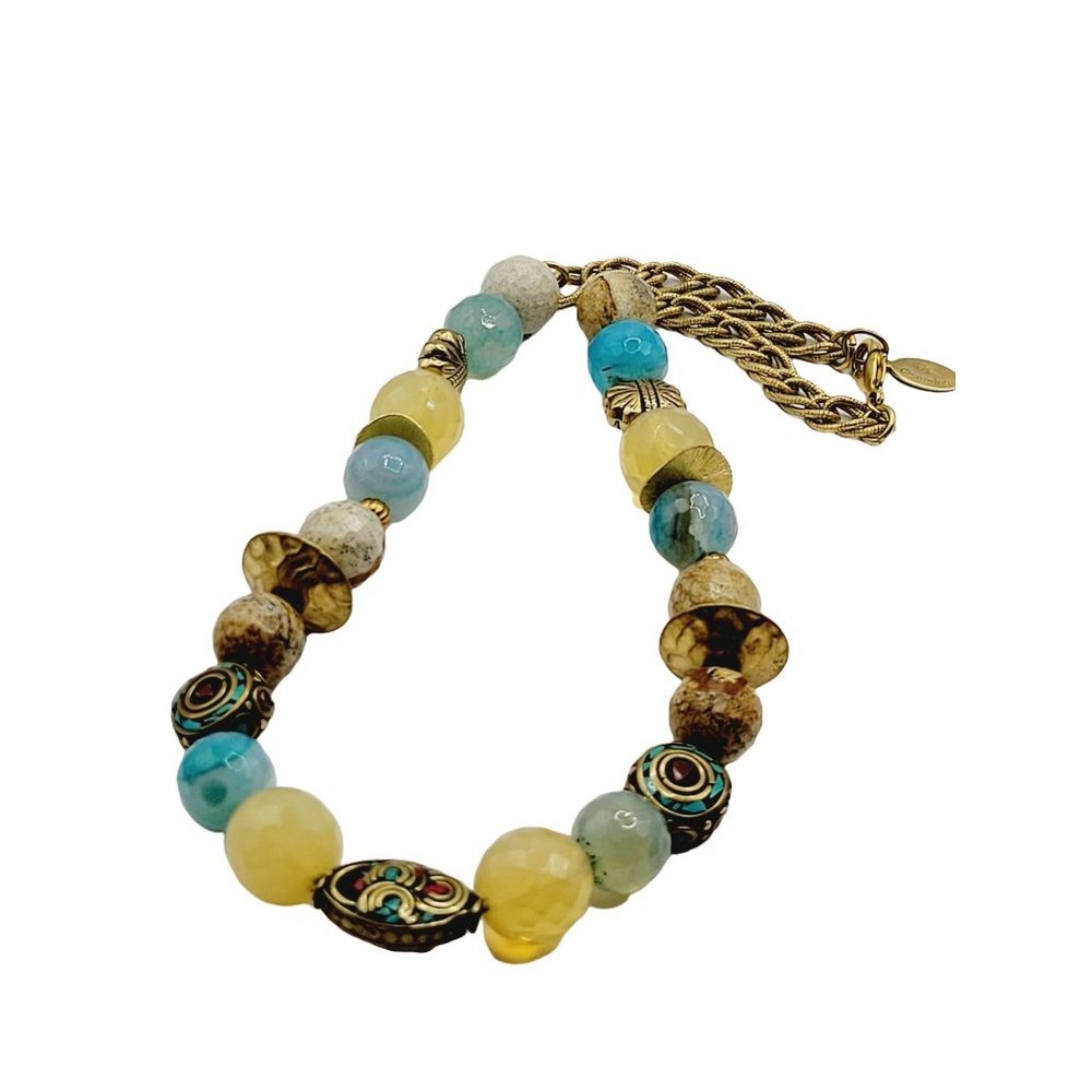 Signed Bee Charming NOS Semi Precious Necklace (A320)